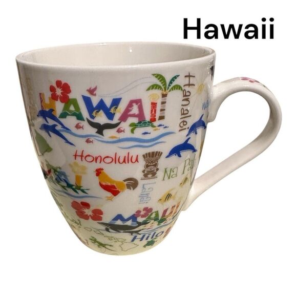 ALOHAS Other - Hawaii mug from Hawaii White Ceramic Mug Tropical deatination mug